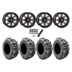 Interco Bogger 27x10-14 Tires on HL22 Gloss Black and Machined Wheels