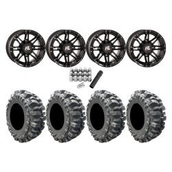 Interco Bogger 28x10-14 Tires on HL3 Gloss Black Wheels