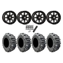 Interco Bogger 28x10-14 Tires on HL4 Gloss Black Wheels
