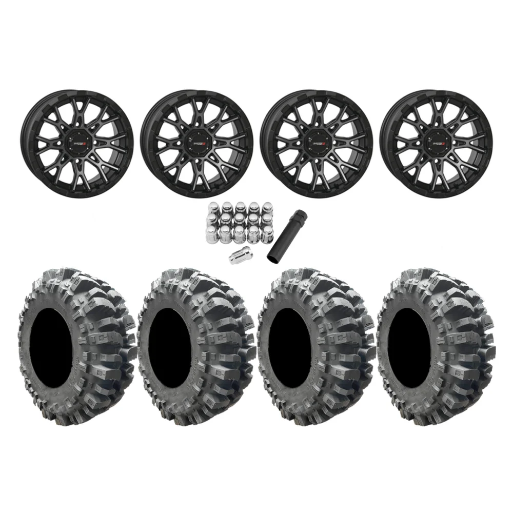 Interco Bogger 31x9.5-14 Tires on ST-6 Dark Tint Wheels, complete kit