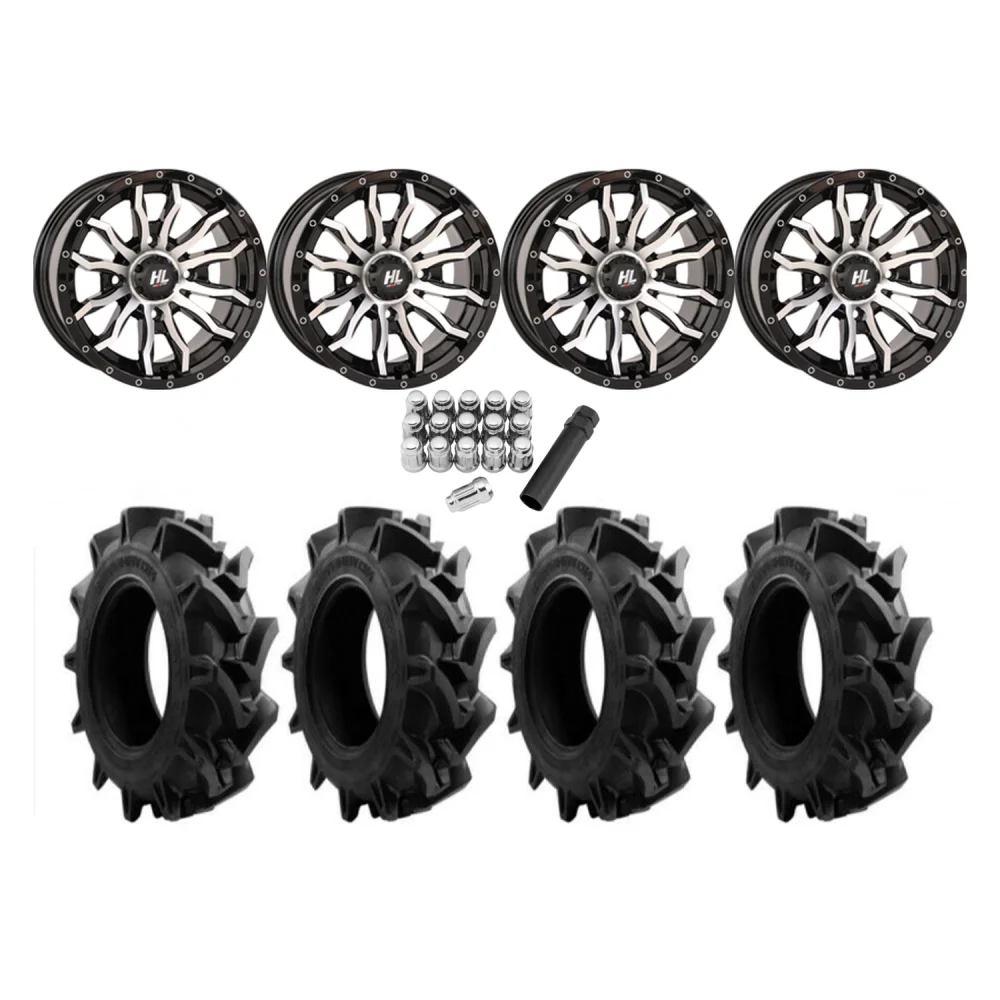 EFX Motohavok 31x8.5-14 Tires on HL21 Machined Wheels, complete kit