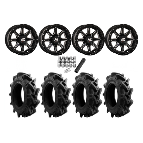 EFX Motohavok 28x8.5-14 Tires on HL4 Gloss Black Wheels