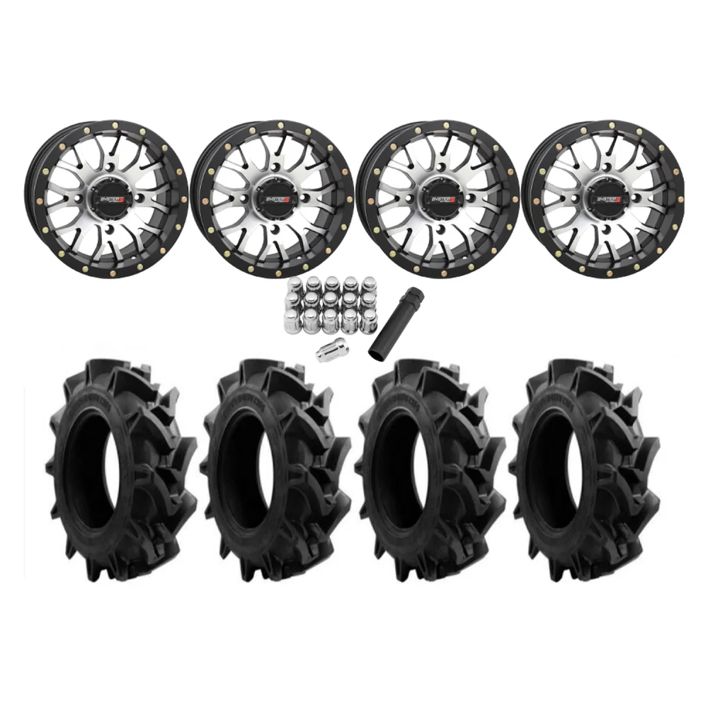 EFX Motohavok 31x8.5-14 Tires on ST-3 Machined Wheels, complete kit