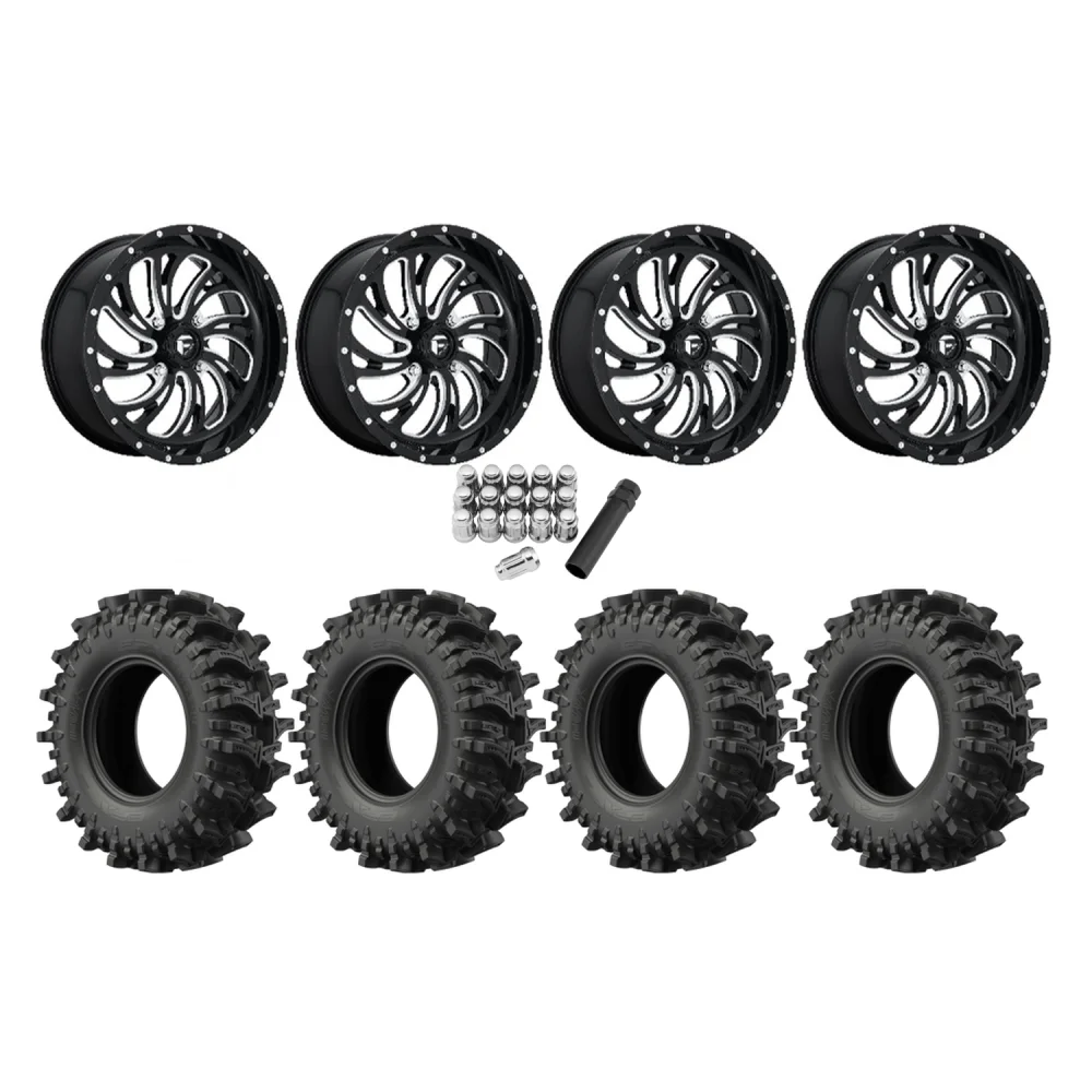 EFX MotoSlayer 35x9.5-24 Tires on Fuel Kompressor Wheels, complete kit