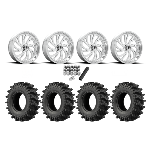 EFX MotoSlayer 33x9.5-22 Tires on Fuel Kompressor Polished Wheels