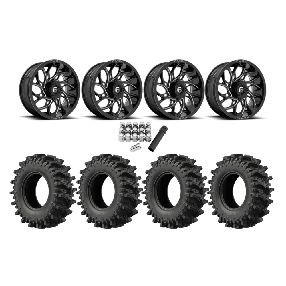 EFX MotoSlayer 37x10.5-24 Tires on Fuel Runner Wheels, complete kit