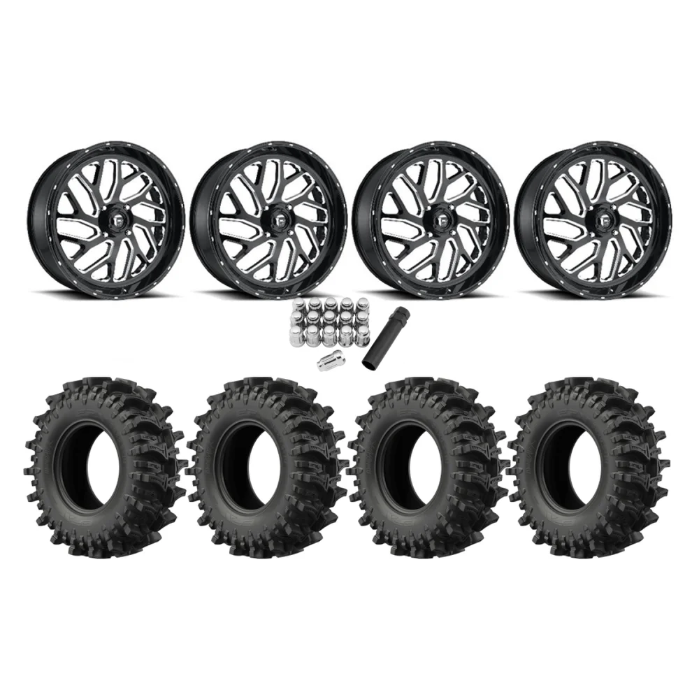 EFX MotoSlayer 33x9.5-22 Tires on Fuel Triton Wheels, complete kit