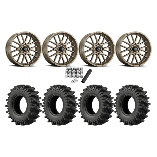 EFX MotoSlayer 35x9.5-20 Tires on ITP Hurricane Bronze Wheels