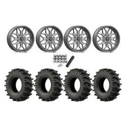 EFX MotoSlayer 40x10.5-24 Tires on MSA M47 Sniper Gunmetal Milled Wheels
