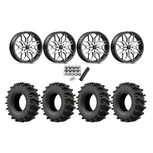 EFX MotoSlayer 35x9.5-20 Tires on MSA M47 Sniper Machined Wheels