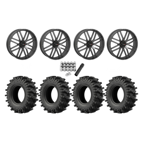 EFX MotoSlayer 35x9.5-24 Tires on ST-3 Grey Wheels