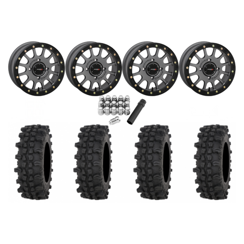 Frontline ACP 30x10-14 Tires on SB-5 Gunmetal Grey Beadlock Wheels Frontline ACP 30x10-14 Tires on SB-5 Gunmetal Grey Beadlock Wheels
