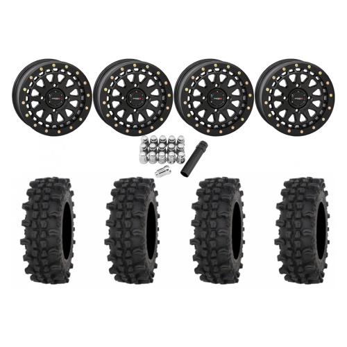 Frontline ACP 32x10-15 Tires on SB-6 Matte Black Beadlock Wheels