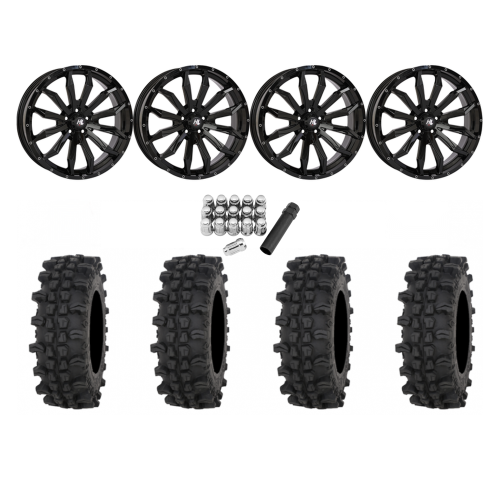 Frontline ACP 37x9.5-22 Tires on HL21 Gloss Black Wheels