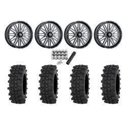 Frontline ACP 33x9.5-20 Tires on ITP Momentum Gloss Black Milled Wheels