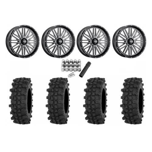 Frontline ACP 35x9.5-20 Tires on ITP Momentum Gloss Black Milled Wheels Frontline ACP 35x9.5-20 Tires on ITP Momentum Gloss Black Milled Wheels