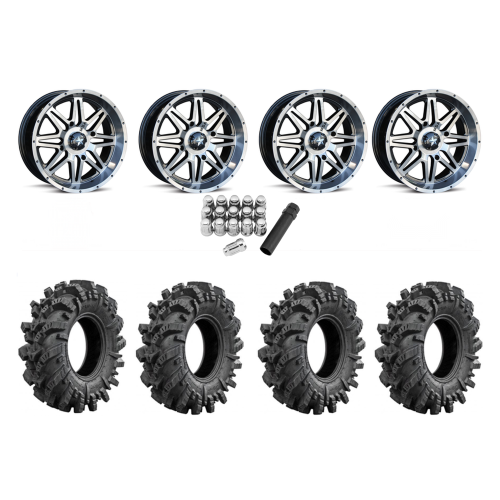 Intimidator 28x10-14 Tires on MSA M26 Vibe Dark Tint Wheels Intimidator 28x10-14 Tires on MSA M26 Vibe Dark Tint Wheels