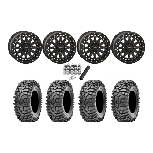 Maxxis Roxxzilla ML7 (Competition Compound) 35x10-15 Tires on SB-6 Matte Black Beadlock Wheels