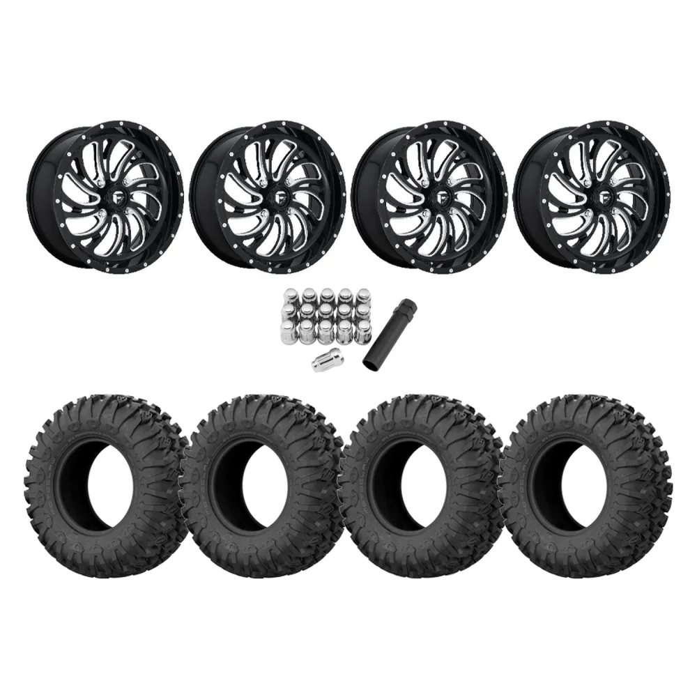 EFX Motoclaw 33x10-18 Tires on Fuel Kompressor Wheels, complete kit
