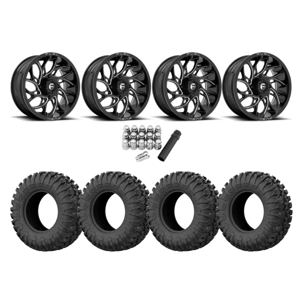 EFX Motoclaw 33x10-18 Tires on Fuel Runner Wheels, complete kit