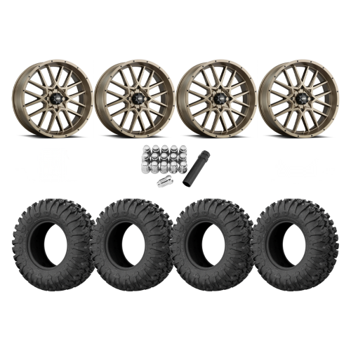 EFX Motoclaw 33x10-18 Tires on ITP Hurricane Bronze Wheels