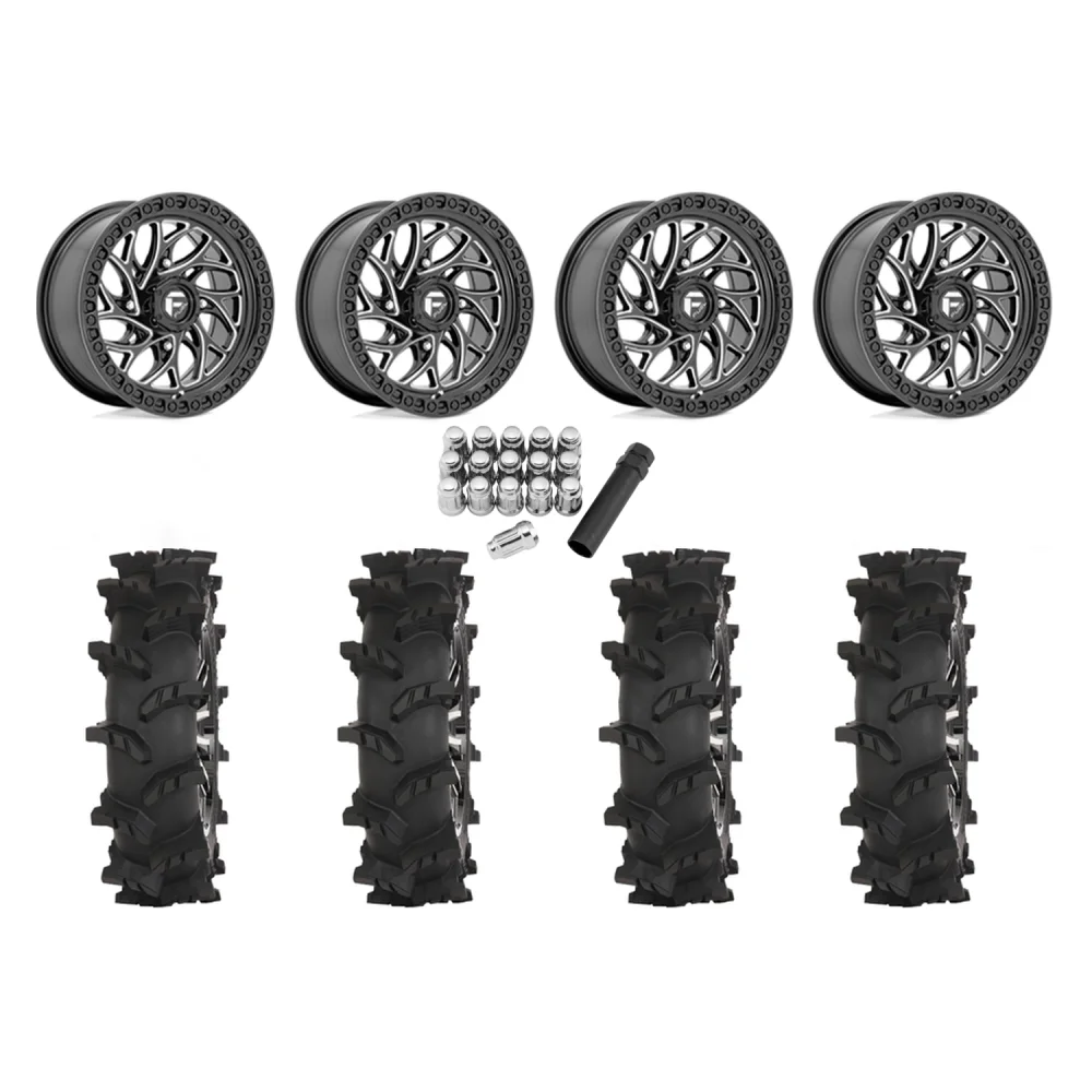 High Lifter Outlaw Max 32x10-15 Tires on Fuel Runner Milled Wheels, complete kit