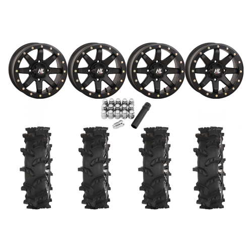 High Lifter Outlaw Max 32x10-15 on High Lifter HL9 Matte Black Beadlock Wheels