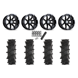 High Lifter Outlaw Max 28x10-14 Tires on MSA M12 Diesel Wheels High Lifter Outlaw Max 28x10-14 Tires on MSA M12 Diesel Wheels