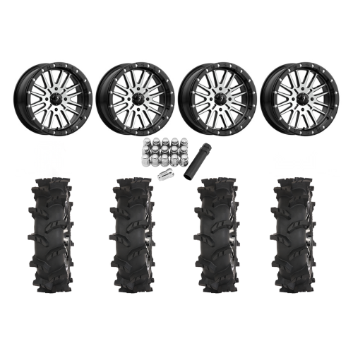 High Lifter Outlaw Max 28x10-14 Tires on MSA M38 Brute Wheels High Lifter Outlaw Max 28x10-14 Tires on MSA M38 Brute Wheels