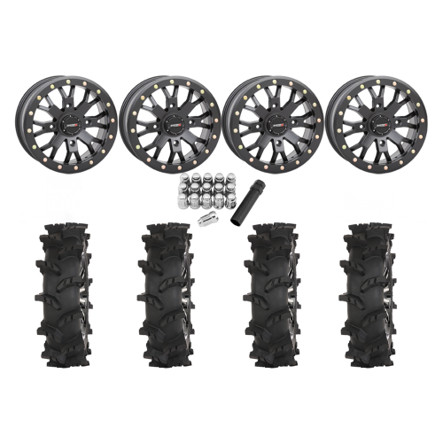 High Lifter Outlaw Max 28x10-14 Tires on ST-3 Matte Black Wheels