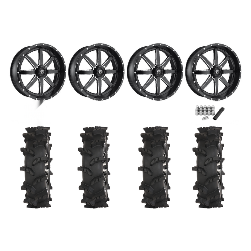 High Lifter Outlaw Max 44x10-24 Tires on Fuel Maverick Milled Wheels