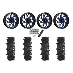 High Lifter Outlaw Max 35x10-20 Tires on Fuel Runner Candy Blue Wheels High Lifter Outlaw Max 35x10-20 Tires on Fuel Runner Candy Blue Wheels