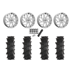 High Lifter Outlaw Max 33x10-20 Tires on Fuel Runner Polished Wheels