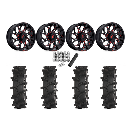 High Lifter Outlaw Max 35x10-20 Tires on Fuel Runner Candy Red Wheels High Lifter Outlaw Max 35x10-20 Tires on Fuel Runner Candy Red Wheels