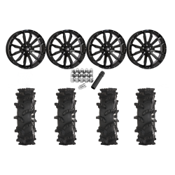 High Lifter Outlaw Max 37x10-22 Tires on HL21 Gloss Black Wheels