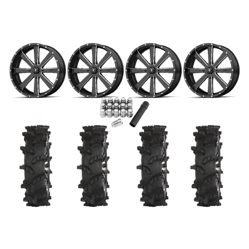 High Lifter Outlaw Max 33x10-20 Tires on MSA M34 Flash Milled Wheels