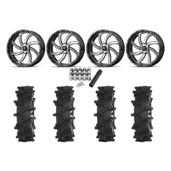 High Lifter Outlaw Max 35x10-20 Tires on MSA M36 Switch Machined Wheels High Lifter Outlaw Max 35x10-20 Tires on MSA M36 Switch Machined Wheels
