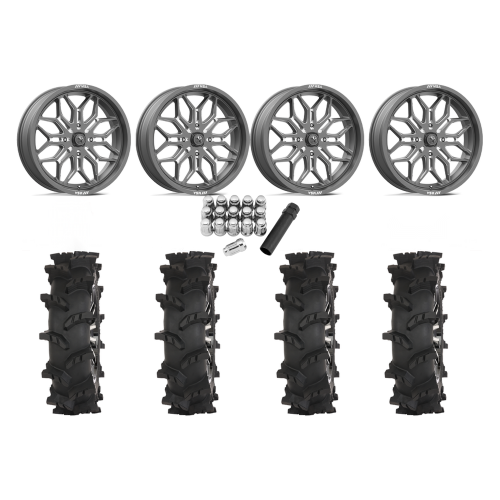 High Lifter Outlaw Max 40x10-24 Tires on MSA M47 Sniper Gunmetal Milled Wheels