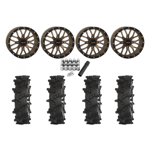 High Lifter Outlaw Max 33x10-18 Tires on ST-3 Bronze Wheels