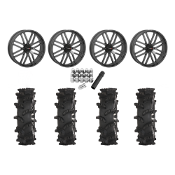 High Lifter Outlaw Max 35x10-22 Tires on ST-3 Gunmetal Grey Wheels