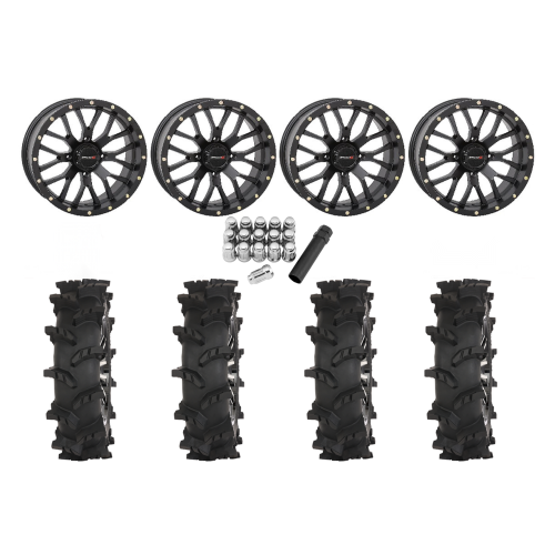 High Lifter Outlaw Max 33x10-20 Tires on ST-3 Matte Black Wheels