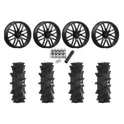 High Lifter Outlaw Max 37x10-22 Tires on ST-3 Matte Black Wheels