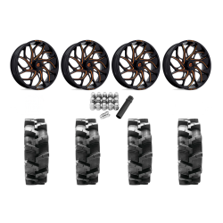 Quadboss QBT680 38x9.5-20 Tires on Fuel Runner Candy Orange Wheels
