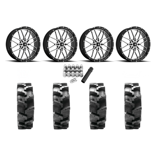 Quadboss QBT680 35x9.5-18 Tires on MSA M45 Portal Machined Wheels