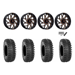 System 3 XT400 37x9.5-22 Tires on Fuel Runner Candy Orange Wheels