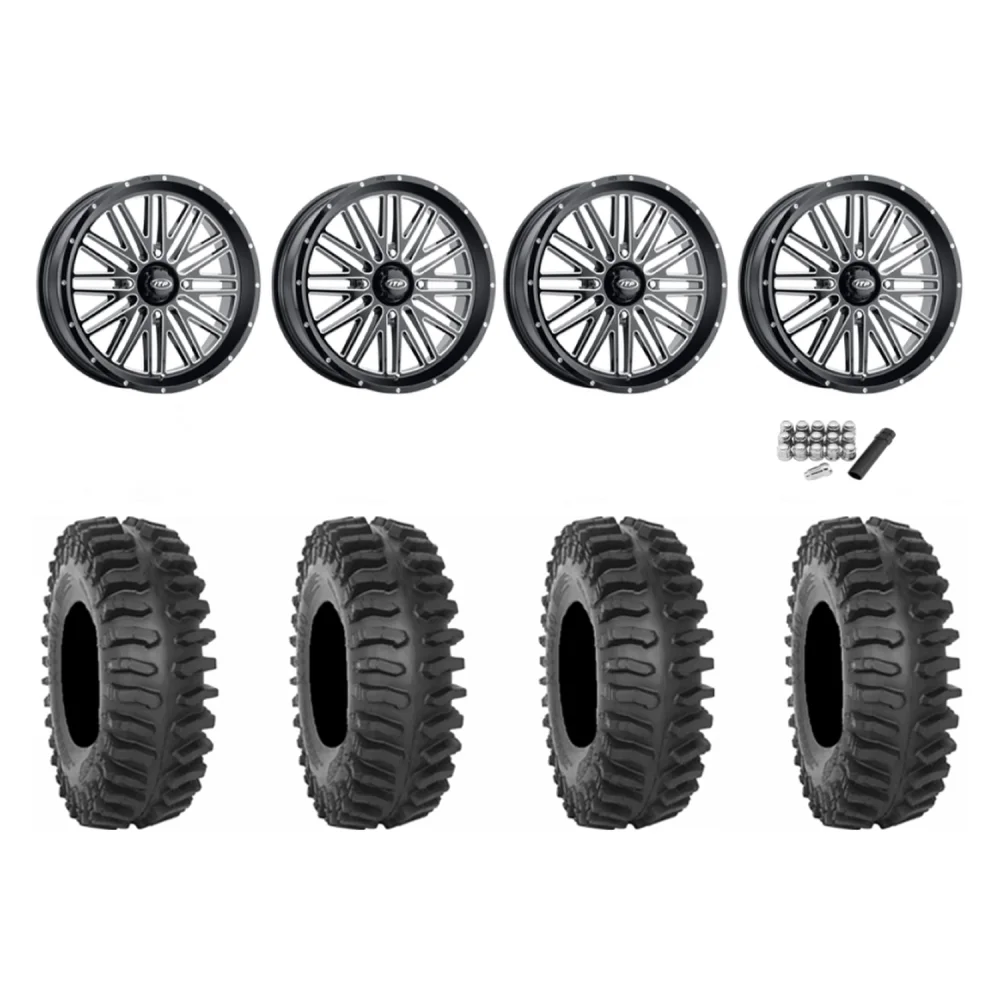 System 3 XT400 37x9.5-22 Tires on ITP Momentum Milled Wheels, complete kit
