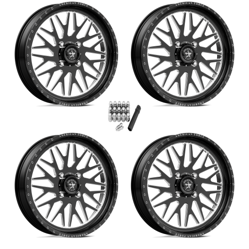 American Force K10 Trace Black 20x7 Forged Wheels/Rims (Full Set)