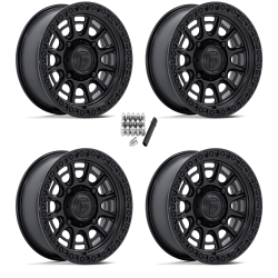 Fuel Off Road Cycle Matte Black 15x7 Wheels/Rims (Full Set)