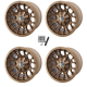 Moose Offroad 24 X Bronze 12x7 Wheels/Rims (Full Set)