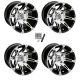 Moose Offroad 387 X Machined 14x7 Wheels/Rims (Full Set)